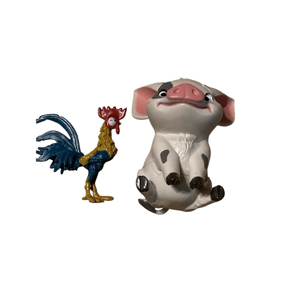 Hei Hei & Pua Figure‎ Lot Moana Disney PVC Toy Figures